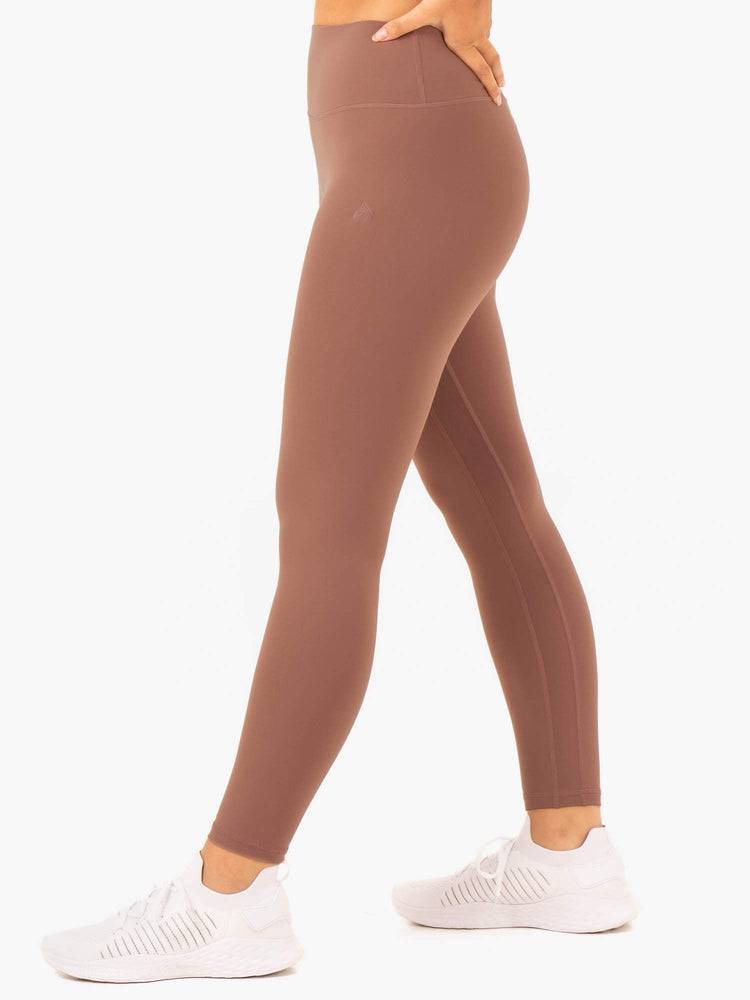 Legginsy Damskie Ryderwear Women Leggings NKD Refine High Waisted Beżowe | PL2335JJ