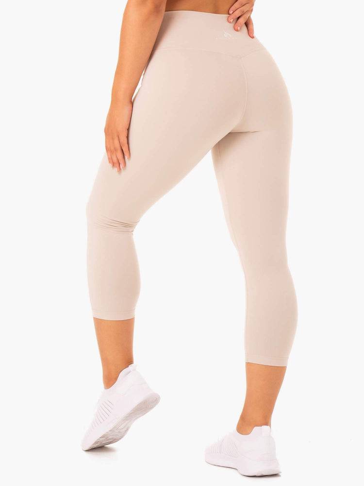 Legginsy Damskie Ryderwear Women Leggings Base 7/8 High Waisted Głęboka Brązowe | PL2344IS