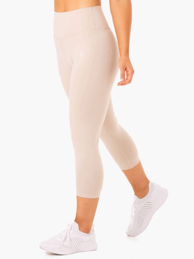 Legginsy Damskie Ryderwear Women Leggings Base 7/8 High Waisted Głęboka Brązowe | PL2344IS