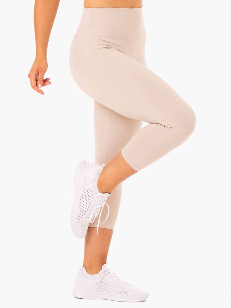 Legginsy Damskie Ryderwear Women Leggings Base 7/8 High Waisted Głęboka Brązowe | PL2344IS