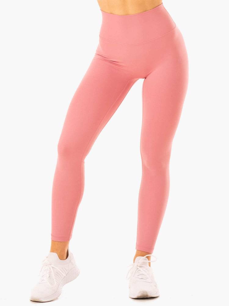 Legginsy Damskie Ryderwear Women Leggings NKD Refine High Waisted Różowe | PL2350WY