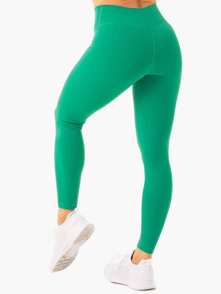 Legginsy Damskie Ryderwear Women Leggings NKD Cross Over Zielone | PL2351QZ