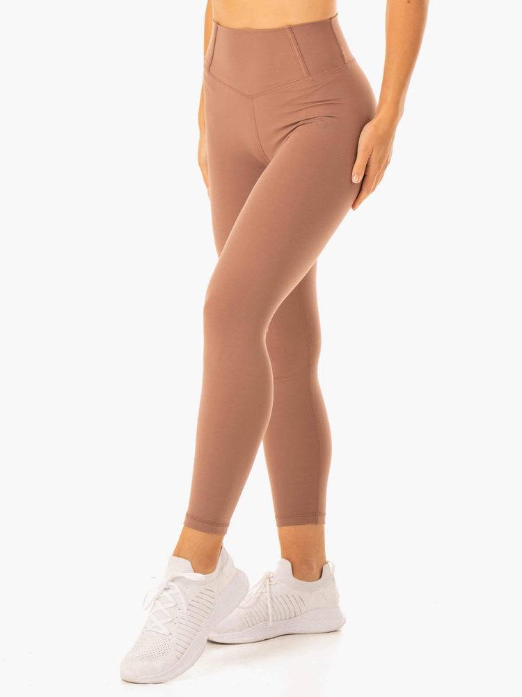 Legginsy Damskie Ryderwear Women Leggings Form Scrunch Bum Beżowe | PL2353NB