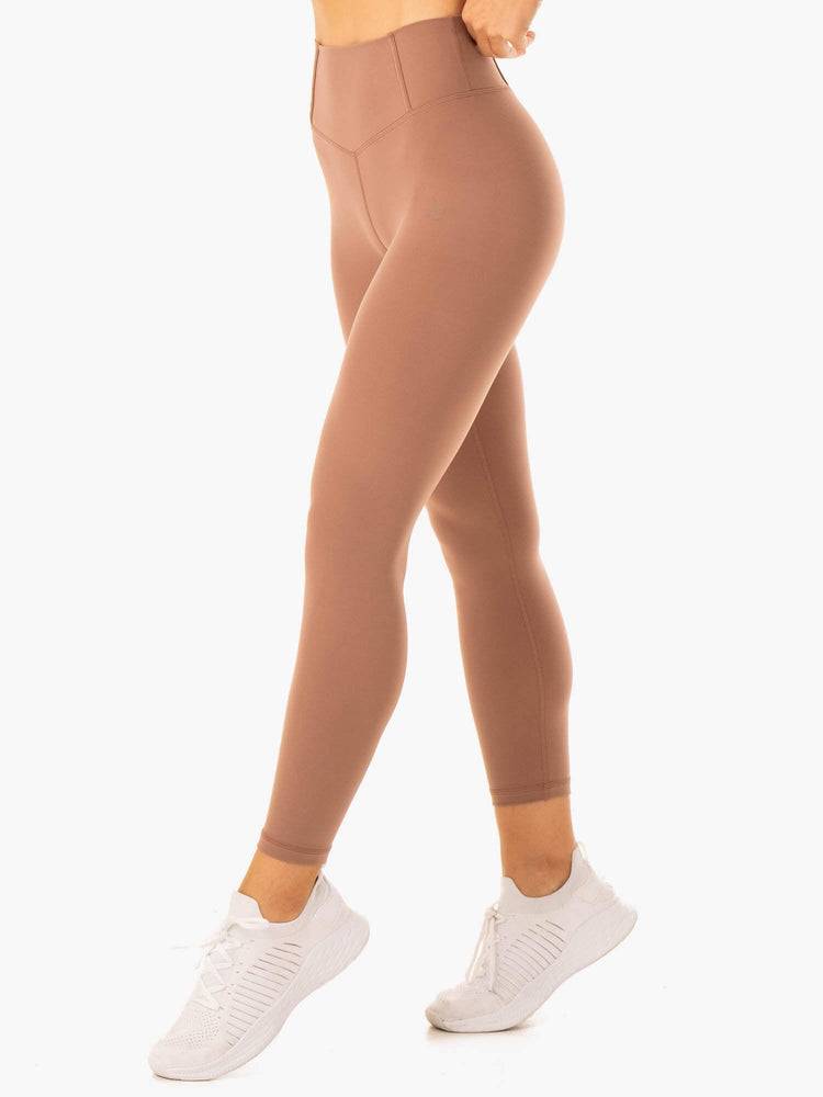 Legginsy Damskie Ryderwear Women Leggings Form Scrunch Bum Beżowe | PL2353NB