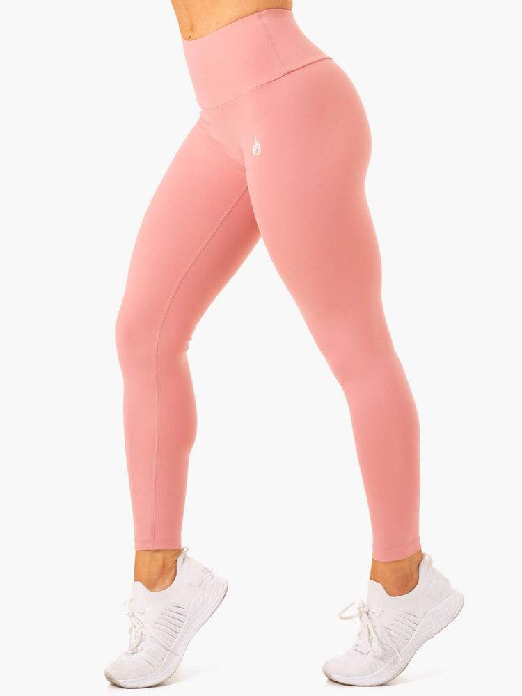 Legginsy Damskie Ryderwear Women Leggings Vital High Waisted Scrunch Różowe | PL2357XF