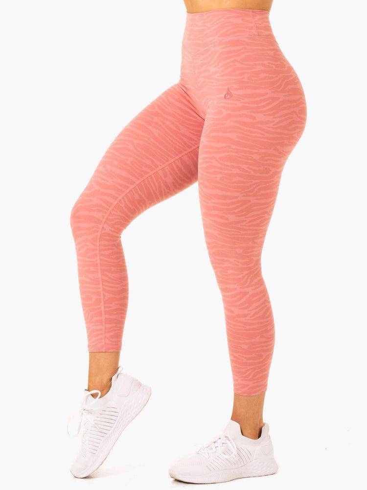 Legginsy Damskie Ryderwear Women Leggings Transform High Waisted Różowe | PL2358ZG