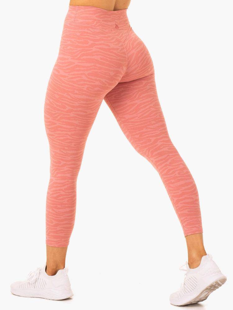 Legginsy Damskie Ryderwear Women Leggings Transform High Waisted Różowe | PL2358ZG