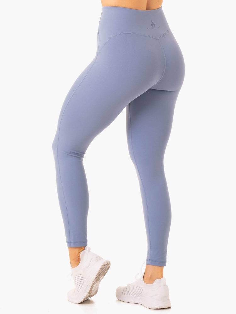 Legginsy Damskie Ryderwear Women Leggings NKD Frame High Waisted Niebieskie | PL2359LH