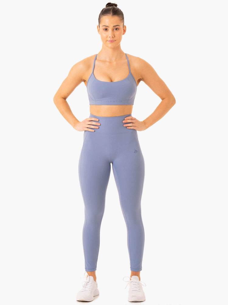 Legginsy Damskie Ryderwear Women Leggings NKD Frame High Waisted Niebieskie | PL2359LH