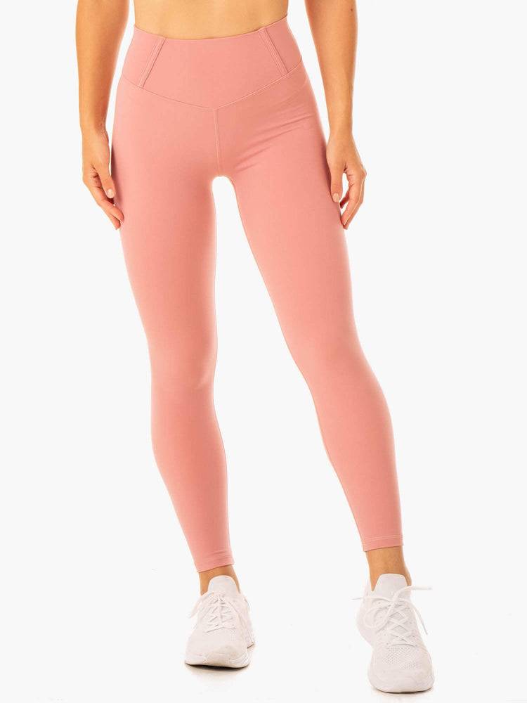 Legginsy Damskie Ryderwear Women Leggings Form Scrunch Bum Różowe | PL2361JJ