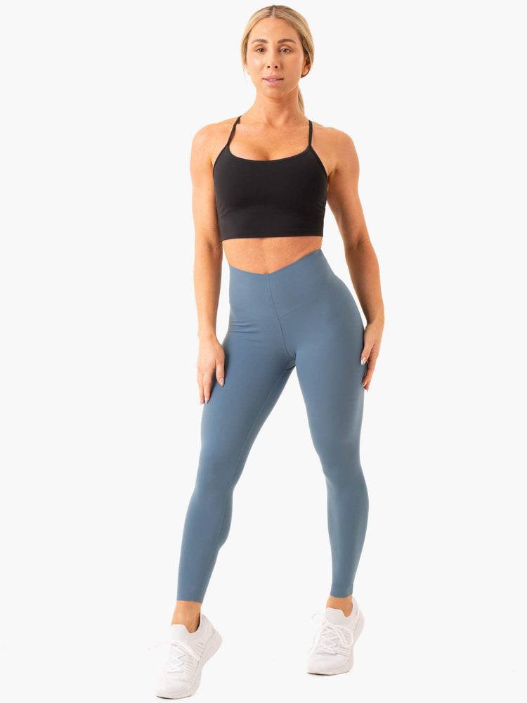 Legginsy Damskie Ryderwear Women Leggings Extend Compression Szare Niebieskie | PL2364FM