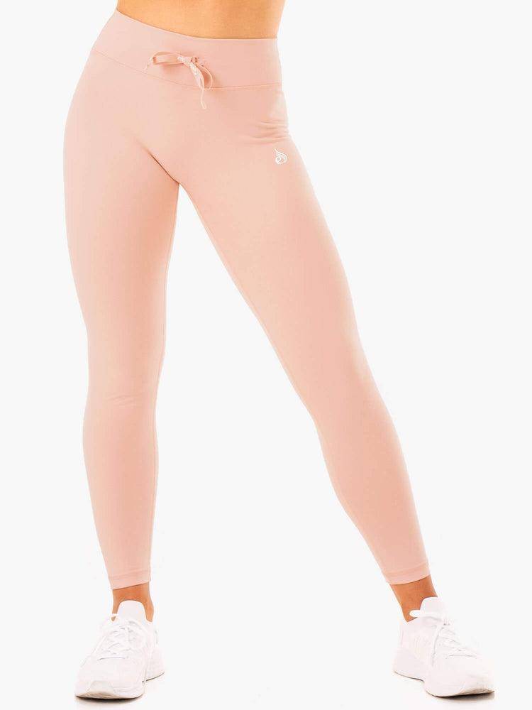 Legginsy Damskie Ryderwear Women Leggings Replay High Waisted Beżowe | PL2366SO