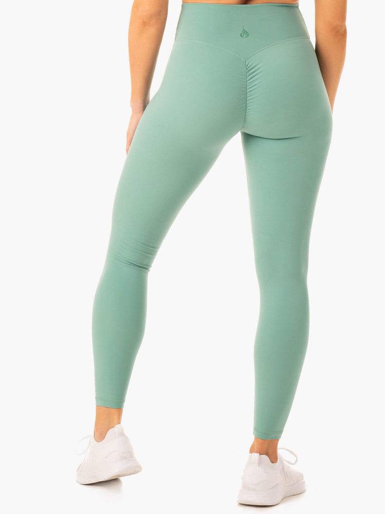 Legginsy Damskie Ryderwear Women Leggings Serene Cross Over Scrunch Zielone | PL2368PQ