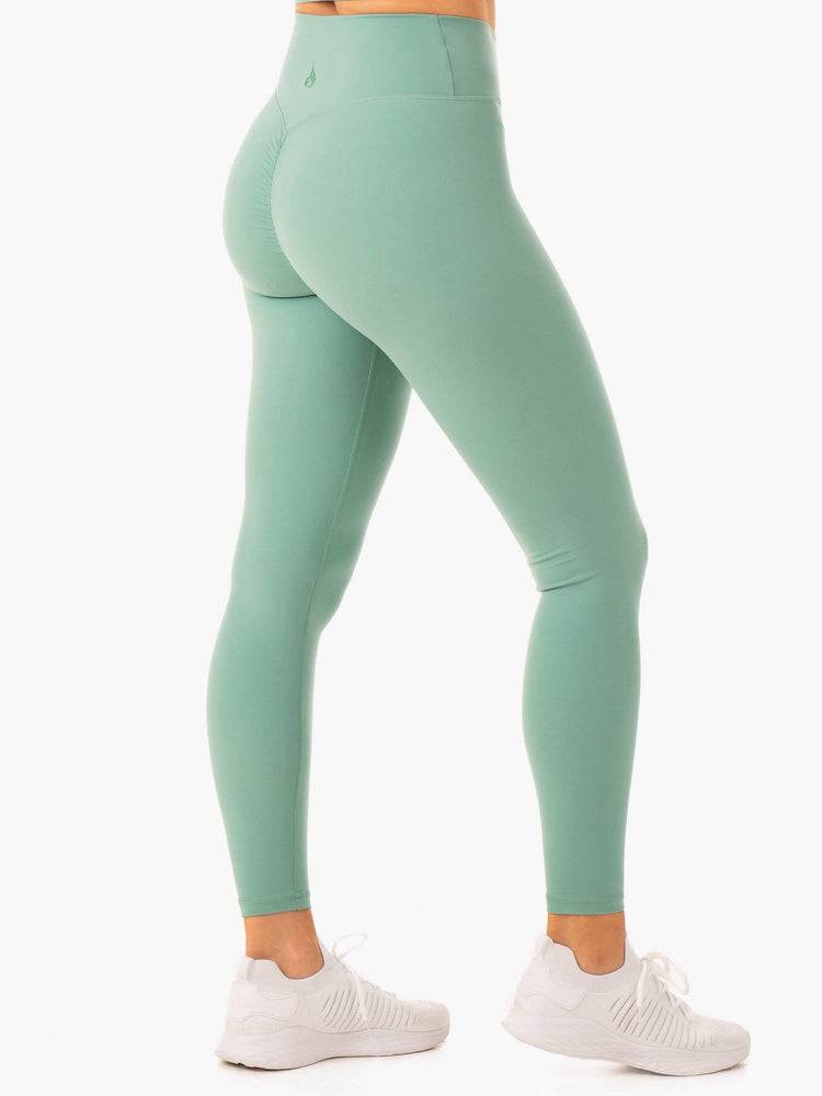 Legginsy Damskie Ryderwear Women Leggings Serene Cross Over Scrunch Zielone | PL2368PQ