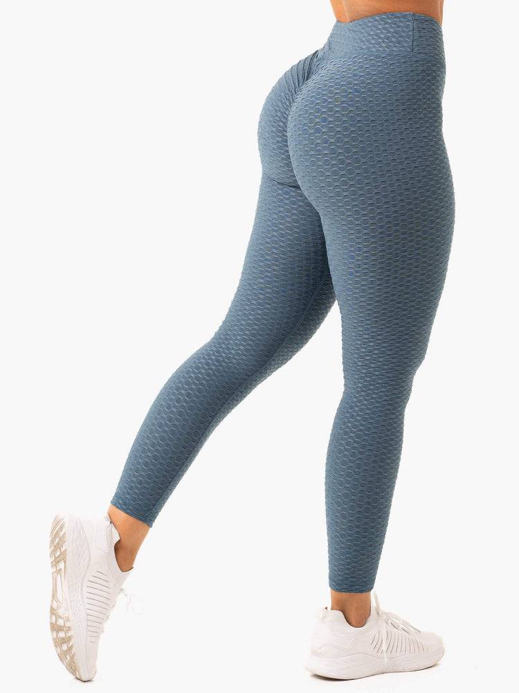 Legginsy Damskie Ryderwear Women Leggings Optic Scrunch Bum Turkusowe | PL2370IS