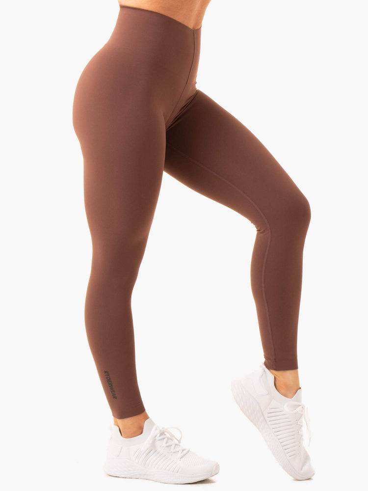 Legginsy Damskie Ryderwear Women Leggings Extend Compression Czekolada | PL2371UT