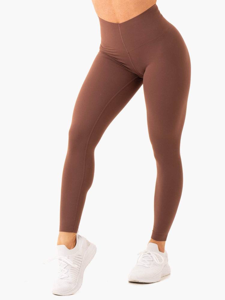 Legginsy Damskie Ryderwear Women Leggings Extend Compression Czekolada | PL2371UT