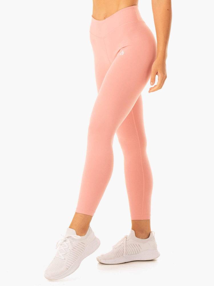 Legginsy Damskie Ryderwear Women Leggings Revival Scrunch Bum Różowe | PL2375EX