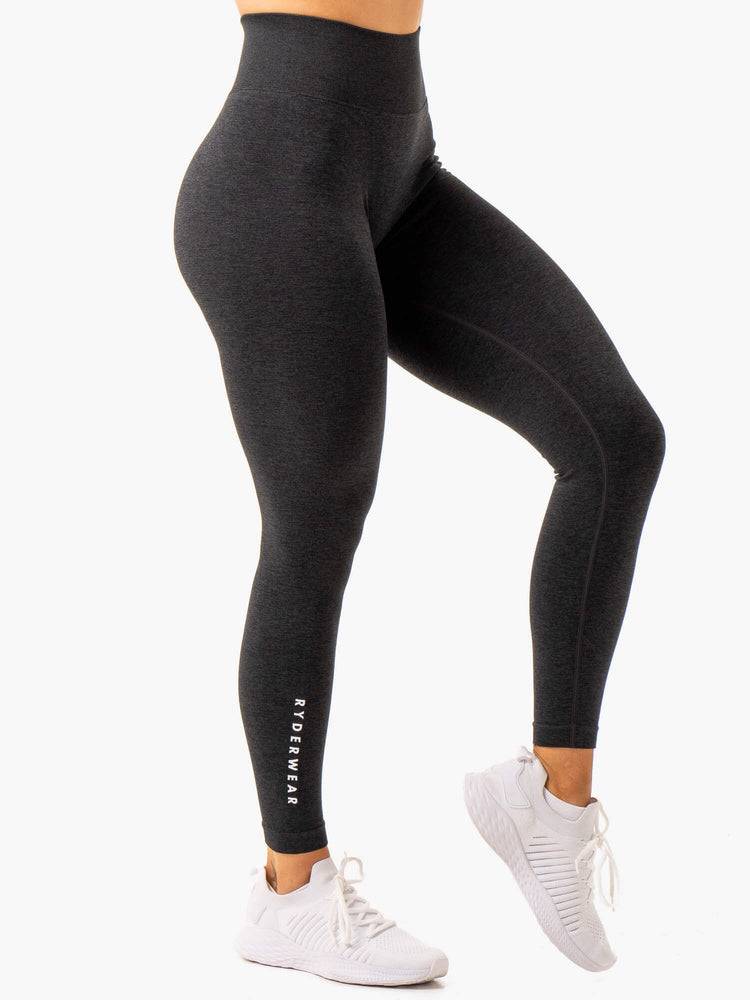 Legginsy Damskie Ryderwear Women Leggings Essential Seamless Czarne | PL2381VD