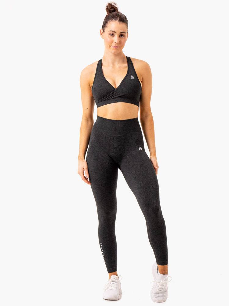 Legginsy Damskie Ryderwear Women Leggings Essential Seamless Czarne | PL2381VD