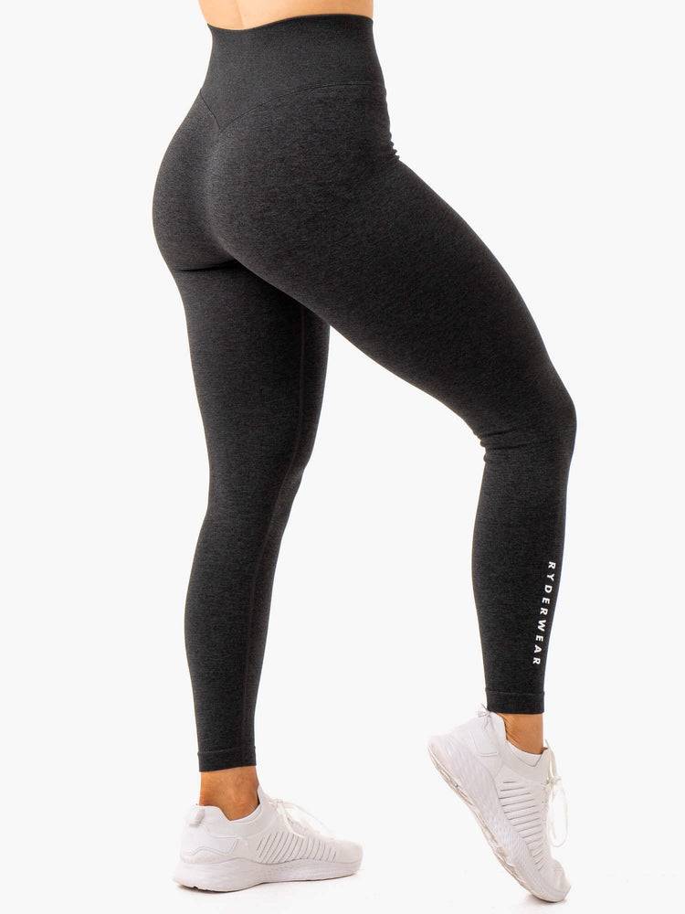 Legginsy Damskie Ryderwear Women Leggings Essential Seamless Czarne | PL2381VD