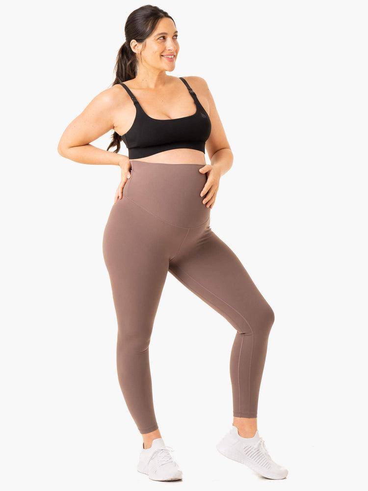 Legginsy Damskie Ryderwear Women Leggings Active Bump Czekolada | PL2382CE