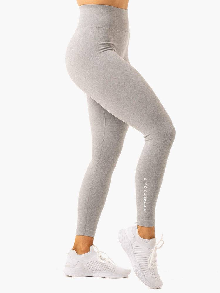 Legginsy Damskie Ryderwear Women Leggings Essential Seamless Głęboka Szare | PL2383XF