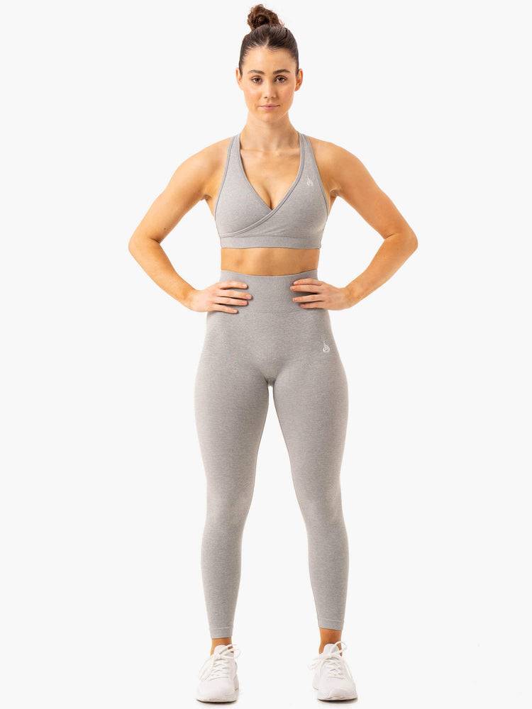 Legginsy Damskie Ryderwear Women Leggings Essential Seamless Głęboka Szare | PL2383XF