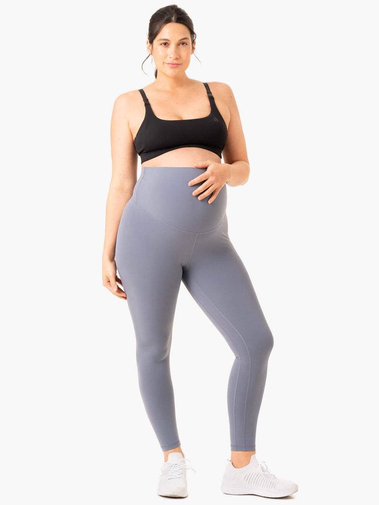 Legginsy Damskie Ryderwear Women Leggings Active Bump Szare Niebieskie | PL2385LH