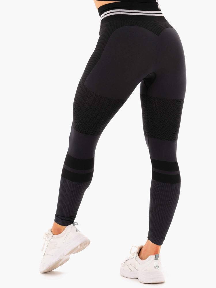 Legginsy Damskie Ryderwear Women Leggings Freestyle Seamless High Waisted Czarne | PL2388HK