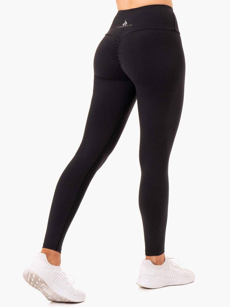 Legginsy Damskie Ryderwear Women Leggings Staples Scrunch Bum Czarne | PL2389GL