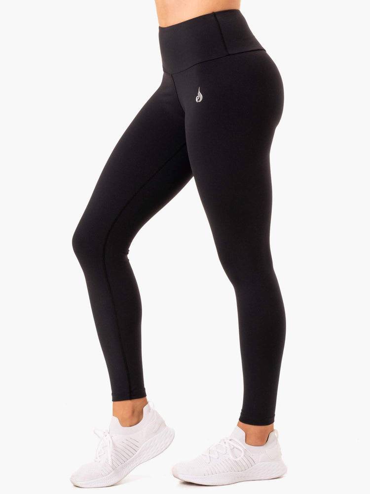 Legginsy Damskie Ryderwear Women Leggings Staples Scrunch Bum Czarne | PL2389GL