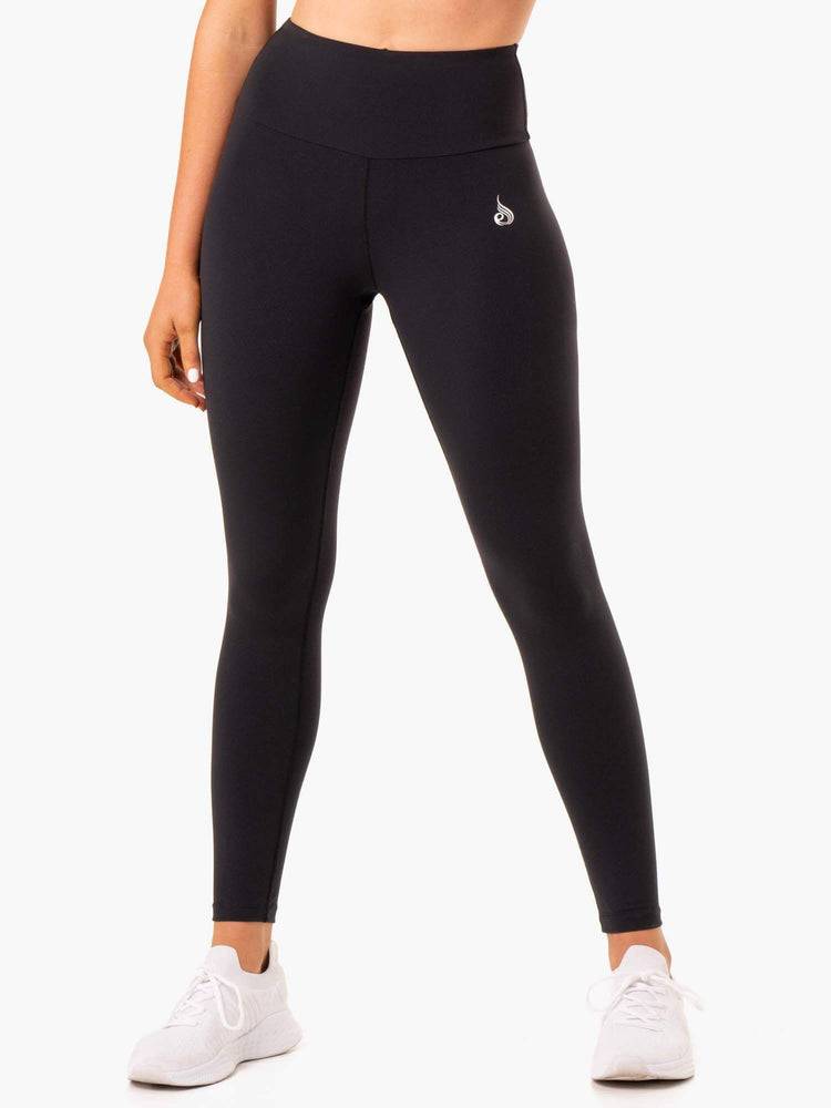 Legginsy Damskie Ryderwear Women Leggings Staples Scrunch Bum Czarne | PL2389GL