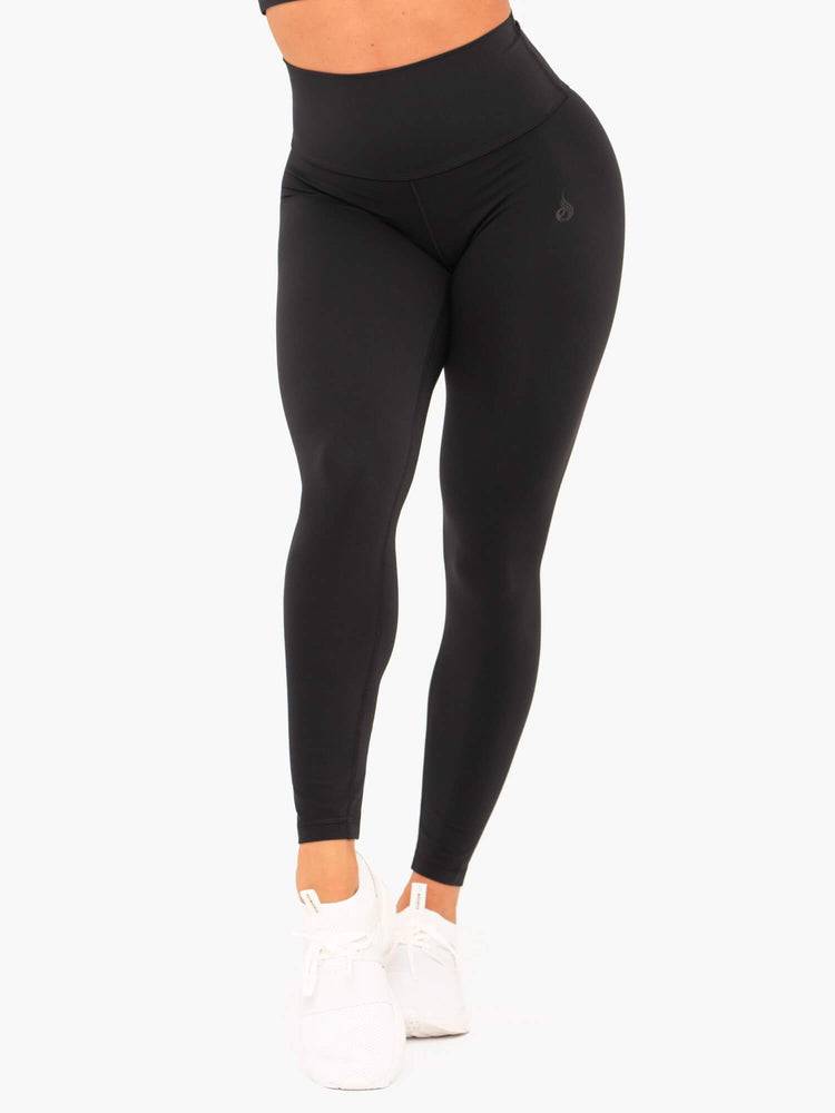 Legginsy Damskie Ryderwear Women Leggings NKD High Waisted Czarne | PL2390FM