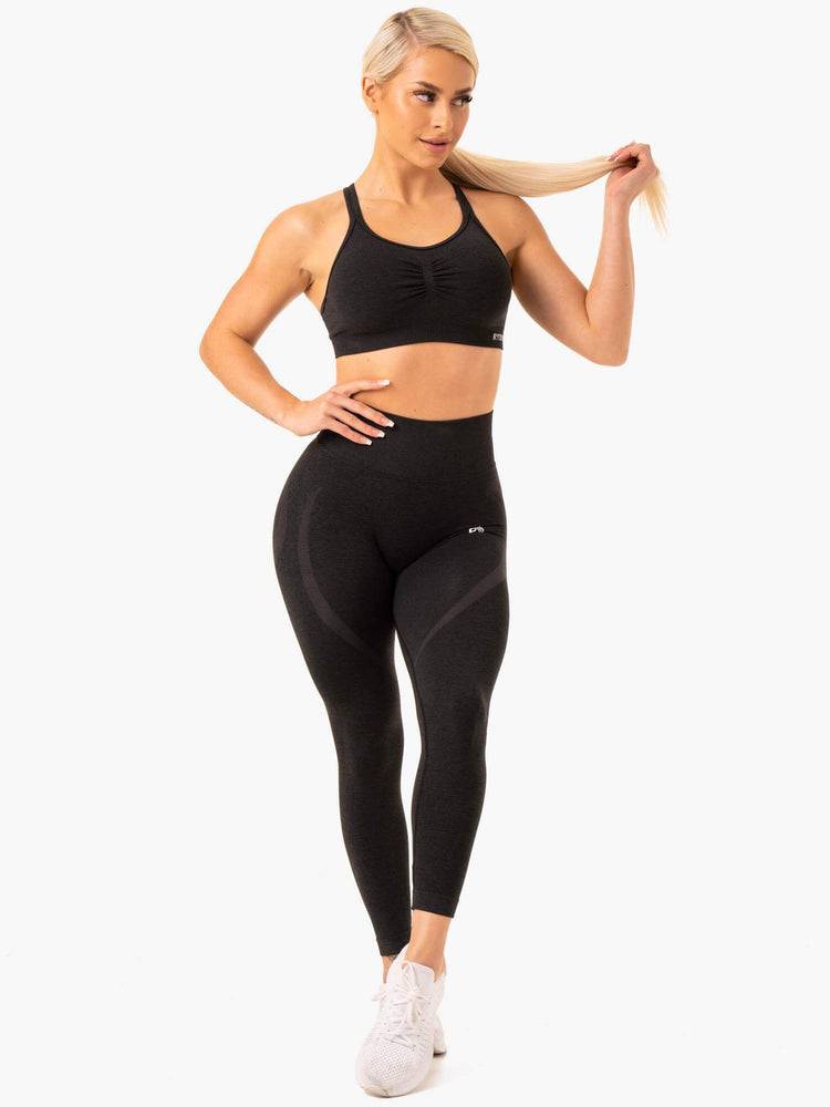 Legginsy Damskie Ryderwear Women Leggings Sculpt Seamless Czarne | PL2391DN