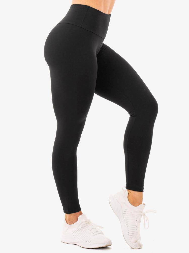 Legginsy Damskie Ryderwear Women Leggings Staples High Waisted Czarne | PL2393AP