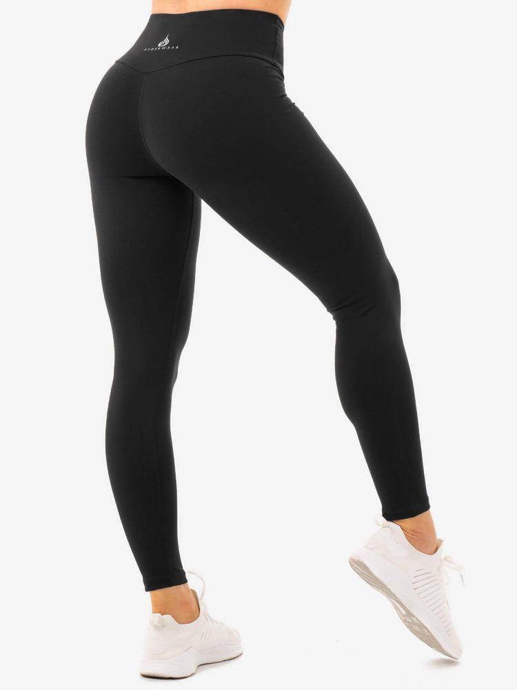 Legginsy Damskie Ryderwear Women Leggings Staples High Waisted Czarne | PL2393AP