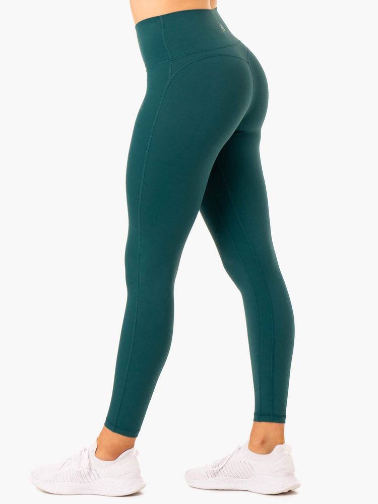 Legginsy Damskie Ryderwear Women Leggings NKD Align Turkusowe | PL2394PQ