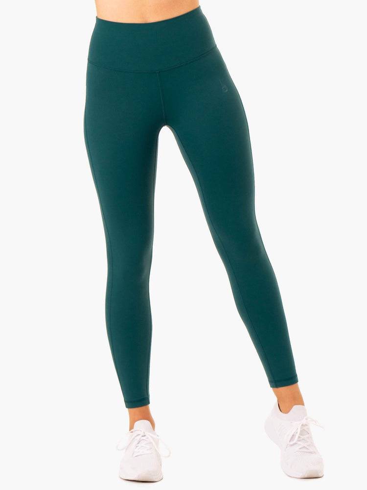 Legginsy Damskie Ryderwear Women Leggings NKD Align Turkusowe | PL2394PQ