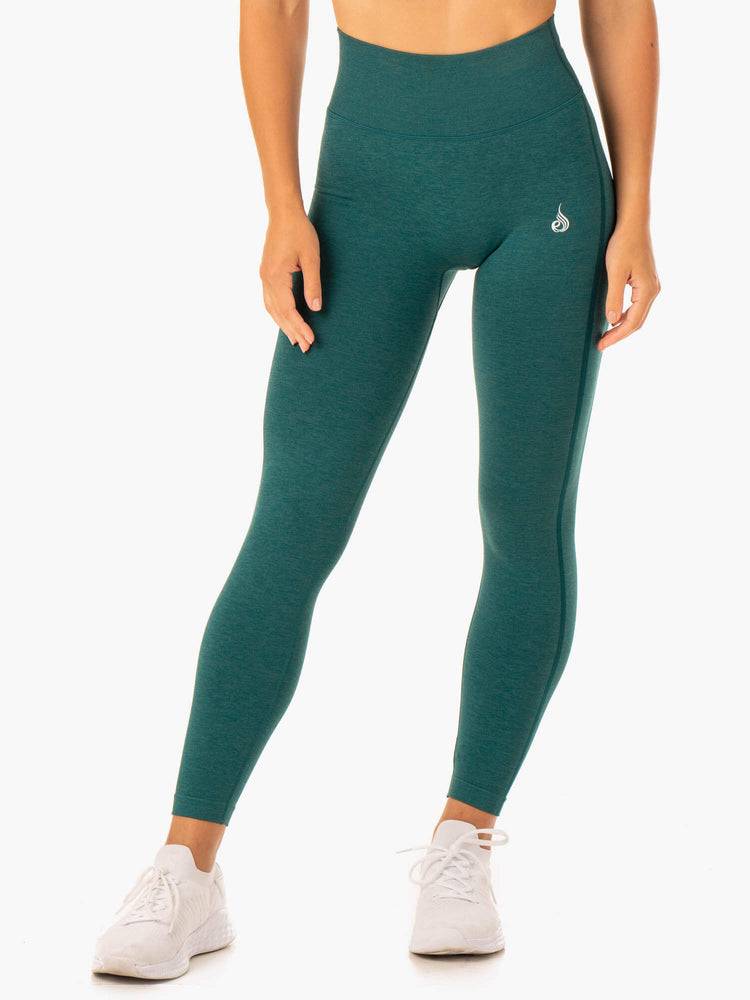 Legginsy Damskie Ryderwear Women Leggings Enhance Scrunch Bum Seamless Turkusowe | PL2402WY