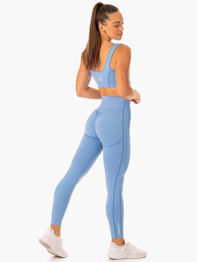 Legginsy Damskie Ryderwear Women Leggings Enhance Scrunch Bum Seamless Niebieskie | PL2409XF