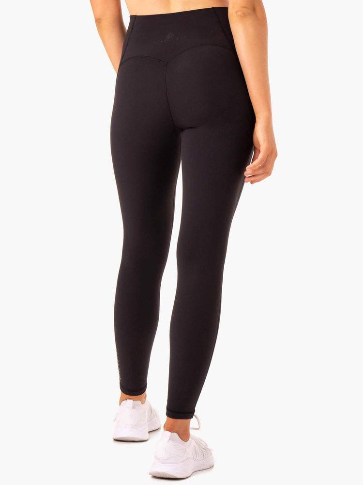 Legginsy Damskie Ryderwear Women Leggings Sola High Waisted Czarne | PL2412KI