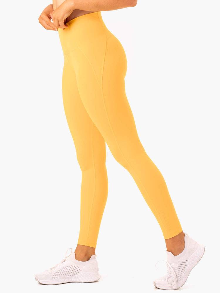 Legginsy Damskie Ryderwear Women Leggings Sola High Waisted Mango | PL2413JJ