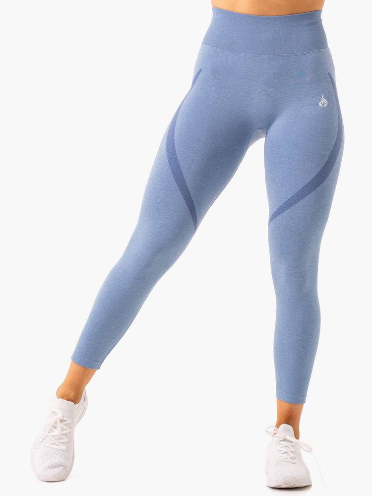 Legginsy Damskie Ryderwear Women Leggings Sculpt Seamless Niebieskie | PL2415GL