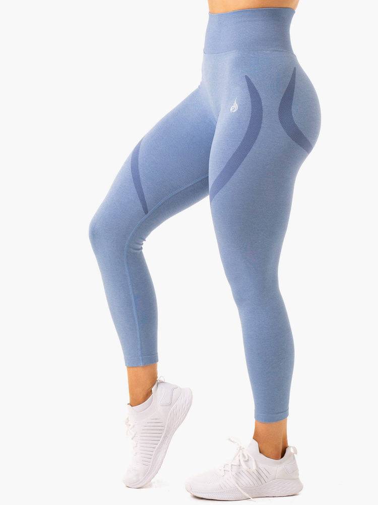 Legginsy Damskie Ryderwear Women Leggings Sculpt Seamless Niebieskie | PL2415GL