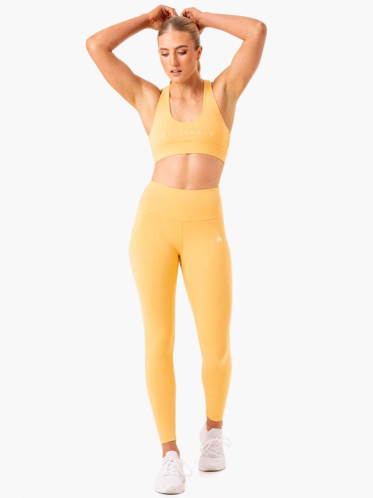 Legginsy Damskie Ryderwear Women Leggings Staples Scrunch Bum Mango | PL2416FM