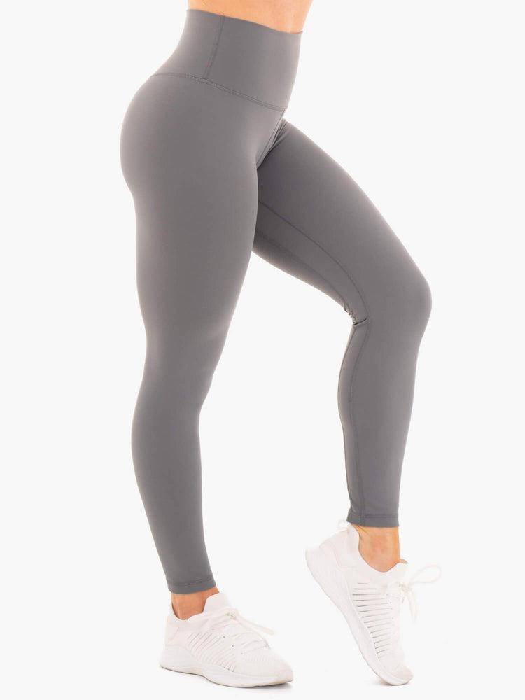 Legginsy Damskie Ryderwear Women Leggings NKD High Waisted Szare | PL2422IS