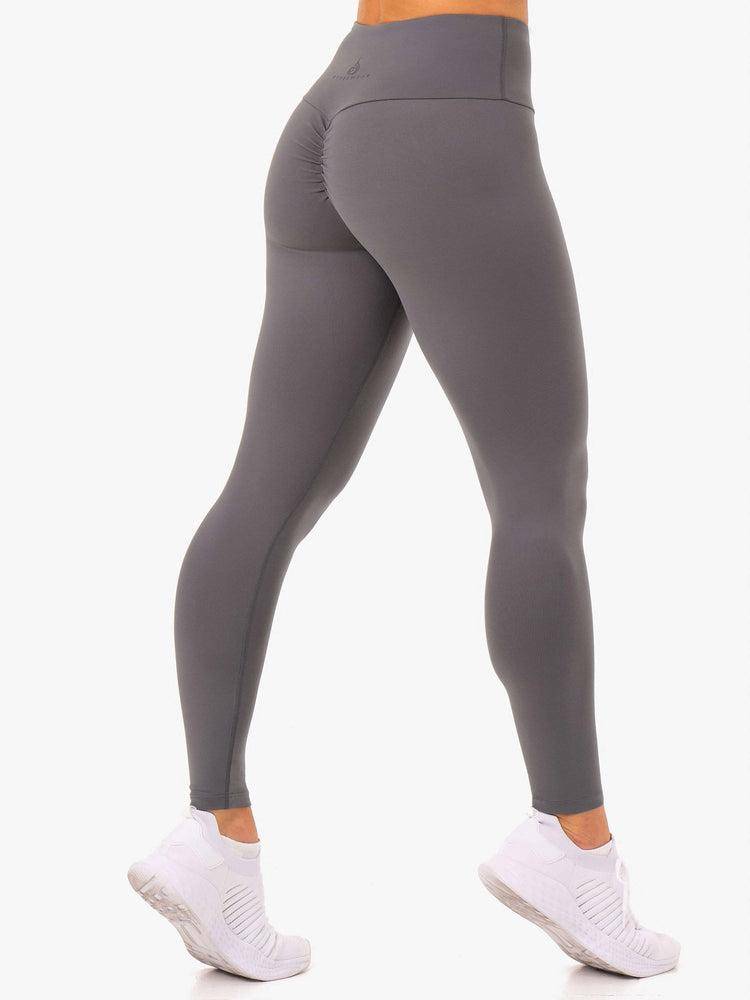 Legginsy Damskie Ryderwear Women Leggings Adapt High Waisted Scrunch Szare | PL2423UT