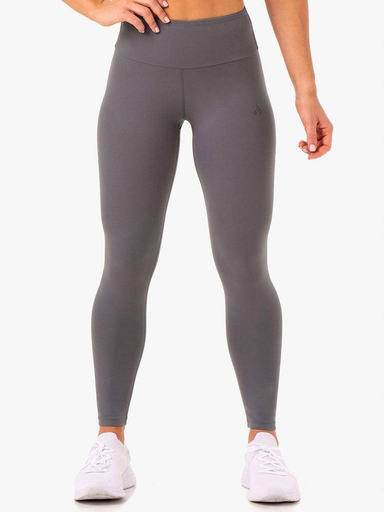 Legginsy Damskie Ryderwear Women Leggings Adapt High Waisted Scrunch Szare | PL2423UT