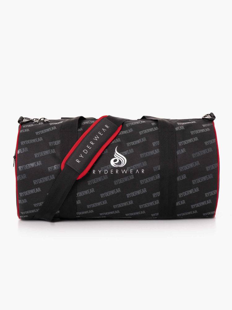 Plecaki Męskie Ryderwear Men Bags Ryderwear Signature Duffle Czarne Czerwone | PL2529TV